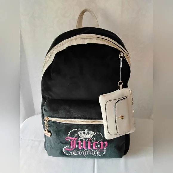 Juicy Couture Black and Cream Backpack - Picture 2 of 6